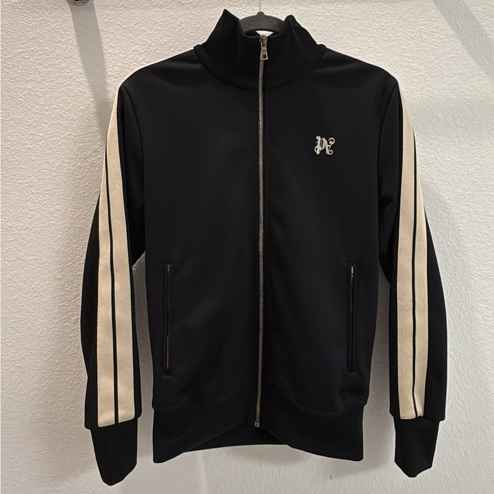 Palm Angels Monogram Track Jacket | Black/Off White | XS
